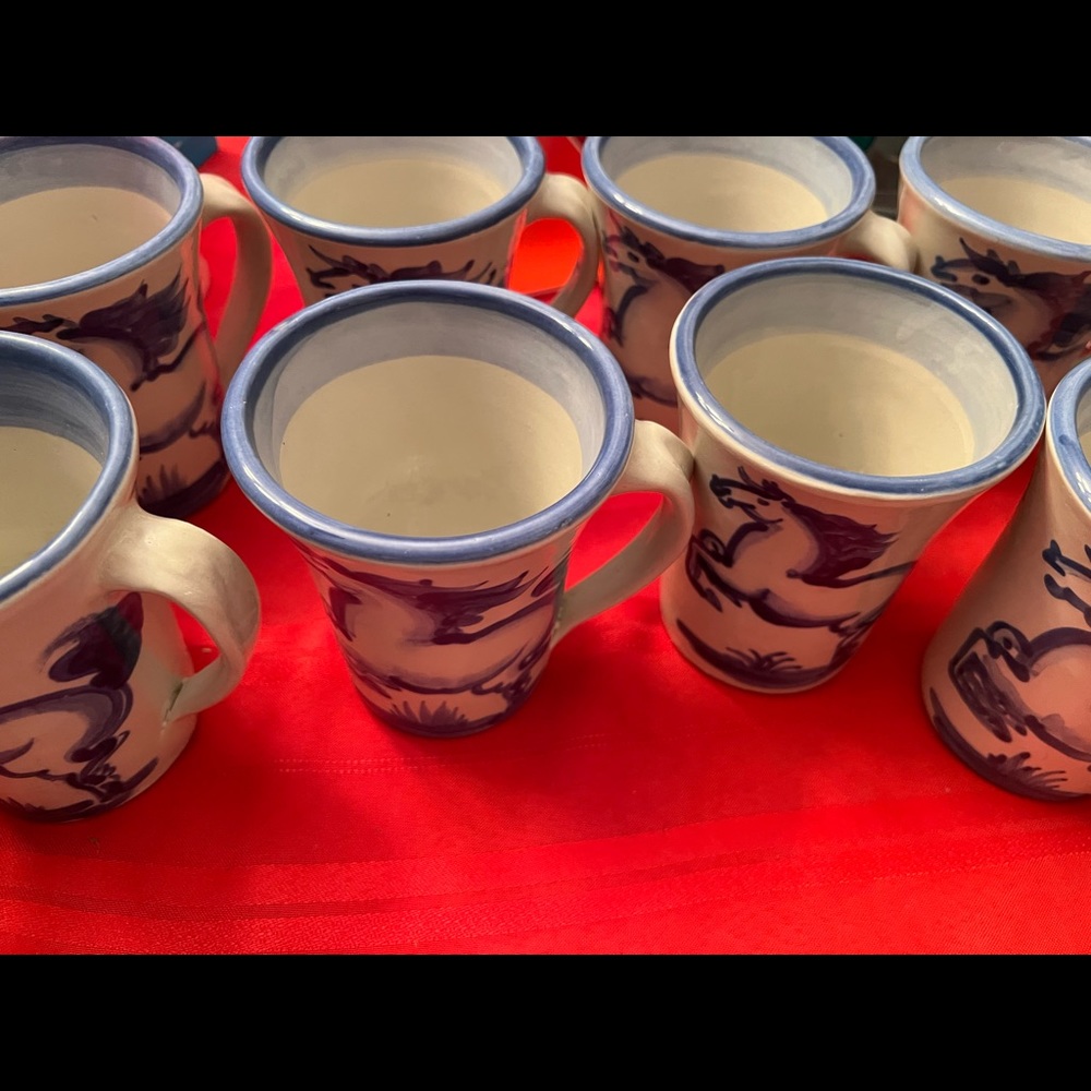 Hadley Pottery mugs set of 8